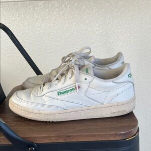 Reebok Cream and Green Casual Shoes